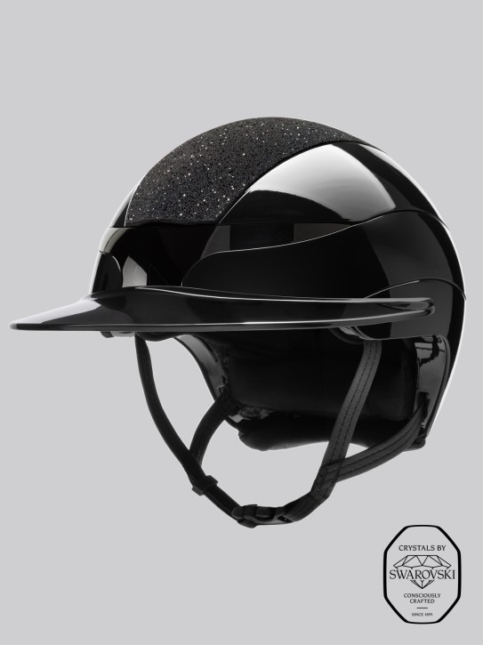 Equiline Reithelm Xanto Top Swarovski Schwarz Glänzend