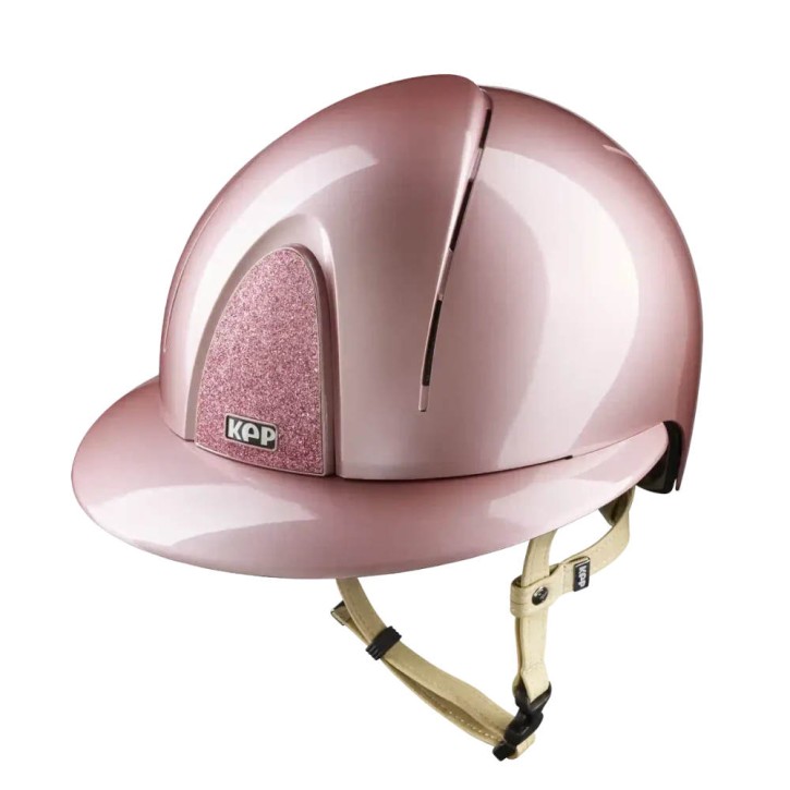 KEP Smart NOVA Polo Star Reithelm Pink polish / creme Kinnriemen