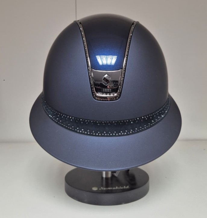 Samshield Miss Shadowmatt 2.0 blau – Top Glossy, FB Tiara & 300 Swarovskis Jet Hematite