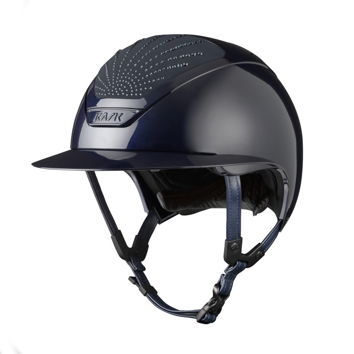 Kask Reithelm Star Lady Origin Crystals Pure Shine Antlantic Blue Montana
