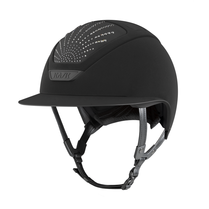 Kask Reithelm Star Lady Origin Crystals Hunter Schwarz Graphite