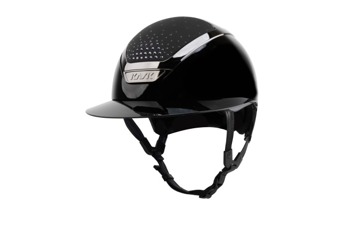 Kask Reithelm Star Lady Passage Crystals Pure Shine schwarz Graphite
