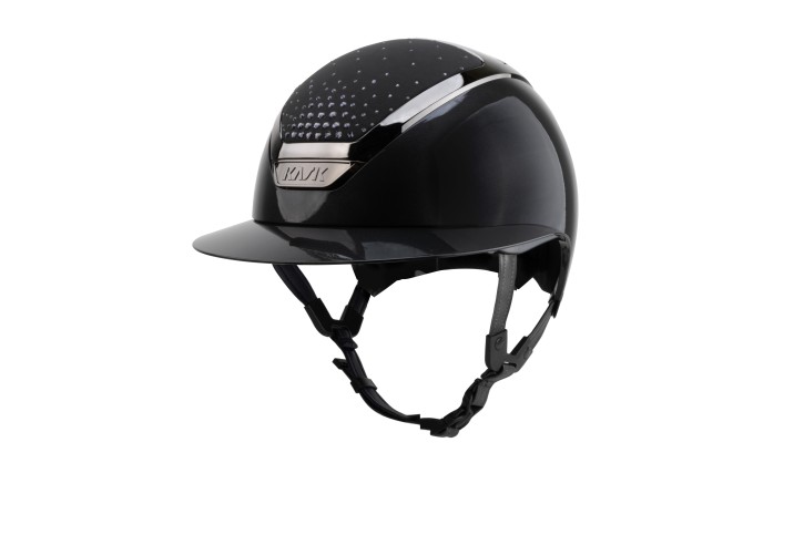 Kask Reithelm Star Lady Passage Crystals Pure Shine Grau Graphite