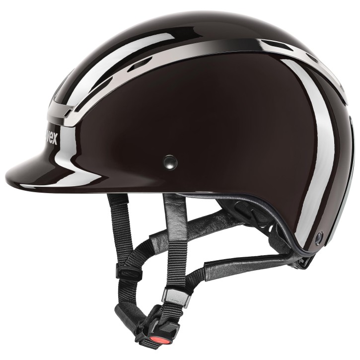 Uvex Reithelm Exxeed Shiny Chrome schwarz