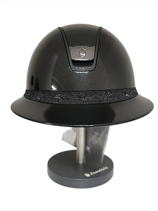 Samshield Miss Shadowglossy 2.0 schwarz Front Spring Flower, 5 Swarovskis Jet hametite