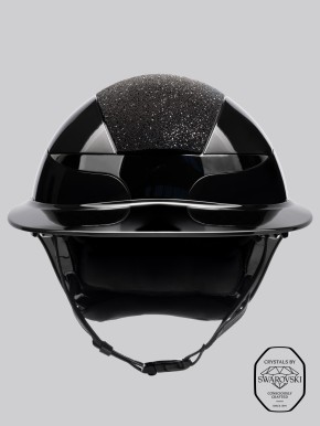 Equiline Reithelm Xanto Top Swarovski Schwarz Glänzend