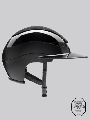 Equiline Reithelm Xanto Top Swarovski Schwarz Glänzend