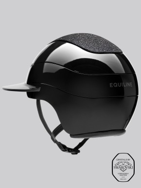 Equiline Reithelm Xanto Top Swarovski Schwarz Glänzend