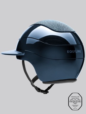 Equiline Reithelm Xanto Top Swarovski Schwarz Glänzend