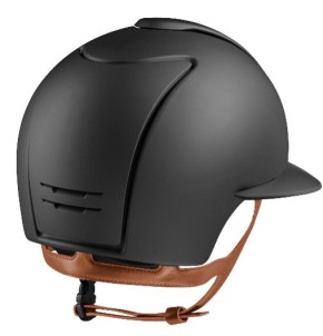 KEP Reithelm Cromo 2.0 m. Inlay matt schwarz m beigen Kinnriemen