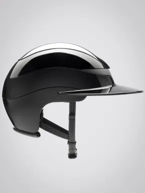 Equiline Reithelm Xanto Sonnen-Visier Schwarz Glänzend