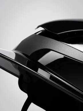 Equiline Reithelm Xanto Sonnen-Visier Schwarz Glänzend