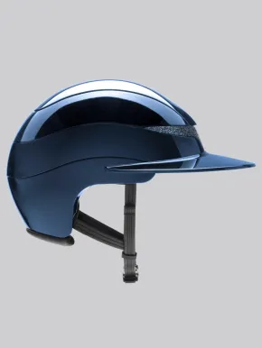 Equiline Reithelm Xanto Blau Glänzend mit Swarovski-Details