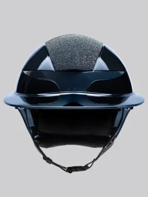 Equiline Reithelm Xanto Sonnen-Visier Blau Glänzend Top Swarovski