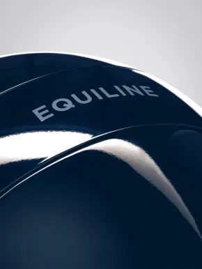 Equiline Reithelm Xanto Sonnen-Visier Blau Glänzend Swarovski-Steine