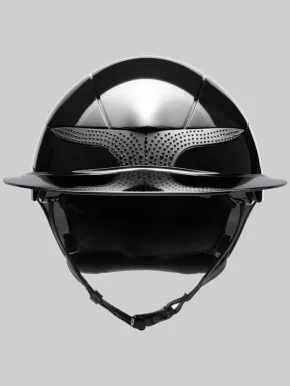 Equiline Reithelm Xanto Sonnen-Visier Schwarz Glänzend Swarovski-Steine