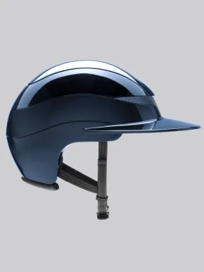 Equiline Reithelm Xanto Sonnen-Visier Blau Glänzend Swarovski-Steine