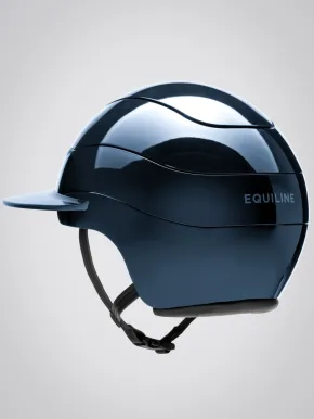 Equiline Reithelm Xanto Sonnen-Visier Blau Glänzend Swarovski-Steine