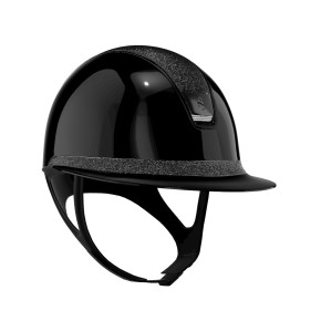 Miss Shield Shadowglossy 2.0 Schwarz – Ultra Fine Rocks Helm mit Chrome Black Trim
