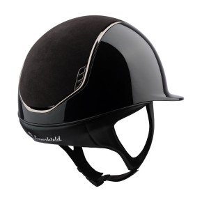 Samshield Shadowglossy 2.0 schwarz Konfig. Top Alcantara & Blazon Crystal Fabric mit Liner