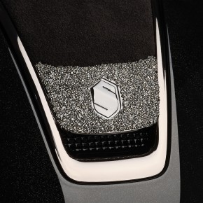 Samshield Shadowglossy 2.0 schwarz Konfig. Top Alcantara & Blazon Crystal Fabric mit Liner
