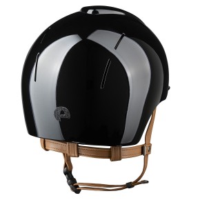 KEP Smart NOVA Star Reithelm schwarz metal polish / beiger Kinnriemen