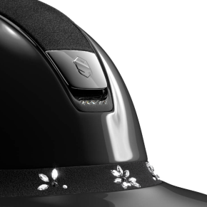 Samshield Miss Shadow Glossy schwarz Konfiguration Frontal Band Pearl Drops 55 M